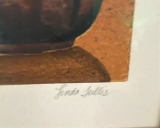 Linda Tullis Mono print-signed, number and framed