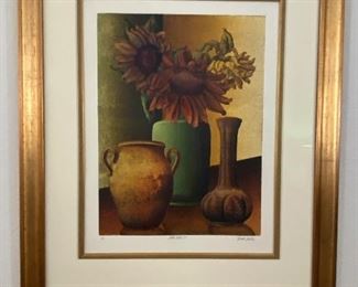 Linda Tullis Mono print-signed, number and framed