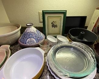 bakeware, glass and metal