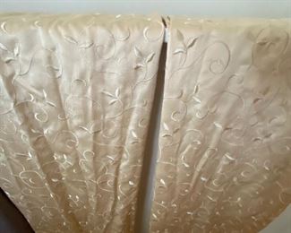 Silk drapery panels