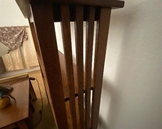 Details of Mission style bookcase