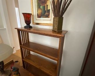 Mission style four shelf bookcase