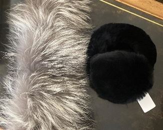 Fox head or neck wrap and Rabbit ear muffs