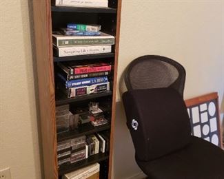 cassette books on tape office chair