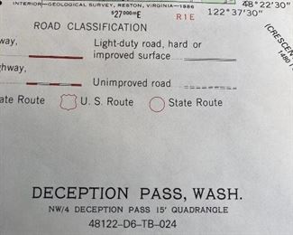 Map of Deception Pass, WA