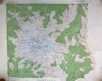 Map of Mt. Rainer National Park,1955