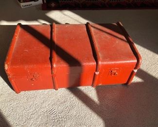 Antique Red Suitcase