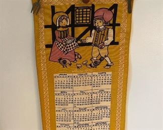 Vintage Hanging Calendar