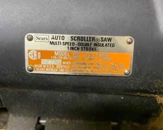 Sears Auto Scroller Saw