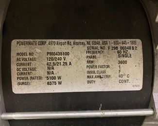 Subaru Powermate Generator 