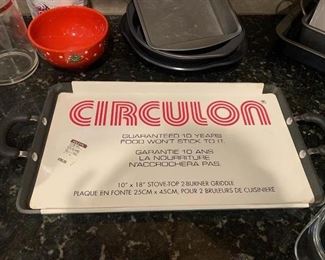 Circulon 10" x 18", Stove-Top 2 Burner Griddle