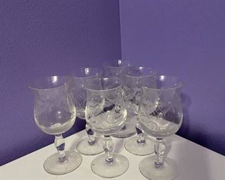 Set of Six Wine Glasses