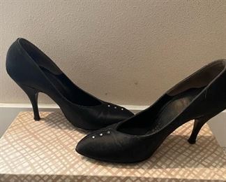 Vintage Ladies Shoes, Black Heels