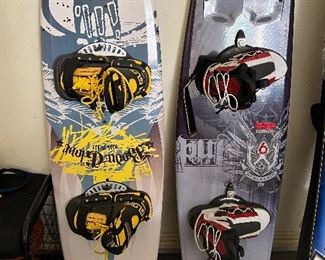 snowboards