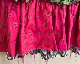 close up of the custom made valance