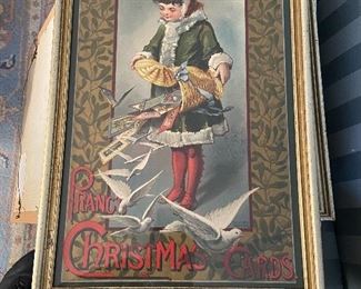 Advertising poster for  antique Christmas cards