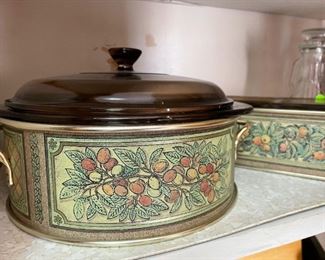 pyrex with metal server