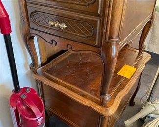 2  French Provincial end tables and we also have the matching coffee table