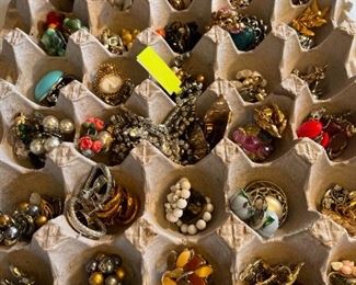 This is just a tiny fraction of costume and vintage jewelry we have for this sale.  Be prepared for a entire room of it!