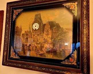 Rare clock/print..Westminter Abbey

