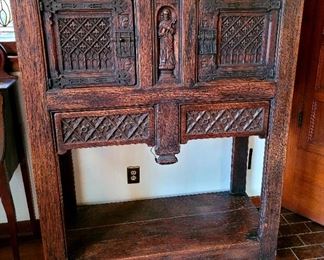 Wonderful rustic hand carved court cupboard