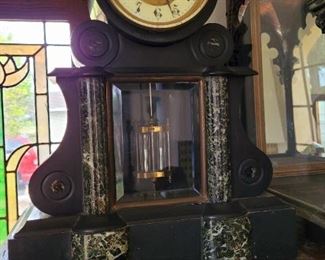 Large Onyx Mantle Clock