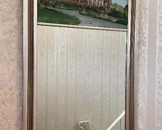 Reverse Painting on Glass Mirror