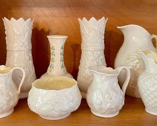 Assorted Belleck Pottery  - many with 1st or 2nd black mark