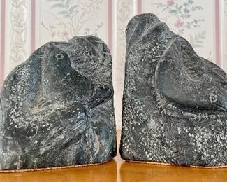 Carved "Inuit" style bookends