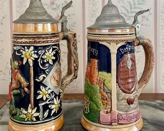 Beer Steins from Germany including Vintage Reinhold Merkelbach