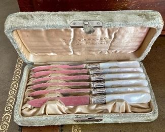 Sterling Silver & MOP Butter Knives