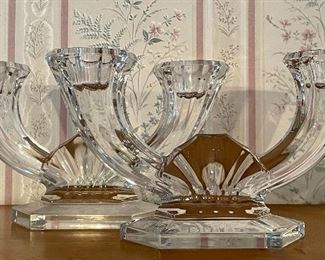 Val St. Lambert "Imperial" Candlesticks