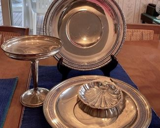 Assorted Sterling Silver Serving Trays