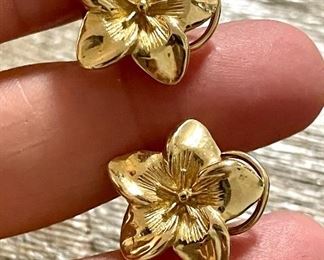 14K Flower Earrings