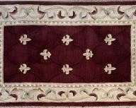 Royal Palace 3 X 5 Foot Hand Made Rug "Heritage Fleur De Lis" Antique Burgundy (1 Of 2)