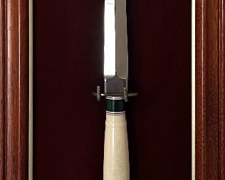 Bone Handle Dagger With Eagle Pommel And Wall Display Mount