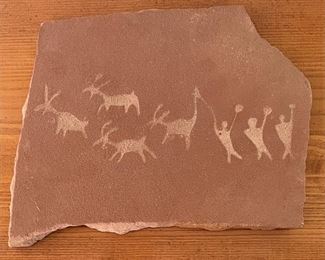 Herding Scene Petroglyph Hand-Crafted By Rock Ant Sedona, Arizona