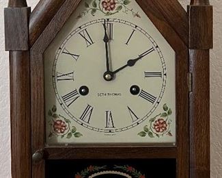 Vintage Seth Thomas Sharon 8-Day Chime Mantle Clock With Key