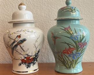 Jay Japan And New Market Authentic Reproduction Porcelain Ginger Jars