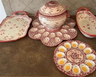 Collection Of Temp-Tations By Tara - Egg Plate, Soup Tureen, Serving Tray, And More