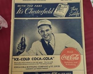 1930s or 40s Cardinal scorecard.  Stan the Man listed