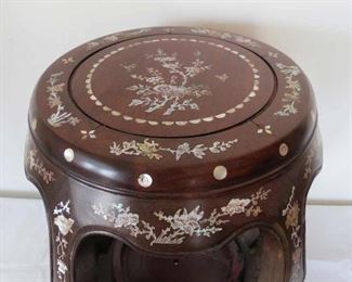 Chinese Mother of Pearl Inlay Stool $600.00