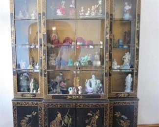 Chinoiserie  Display Case 55" wide 14" deep 80" tall $1,000.00