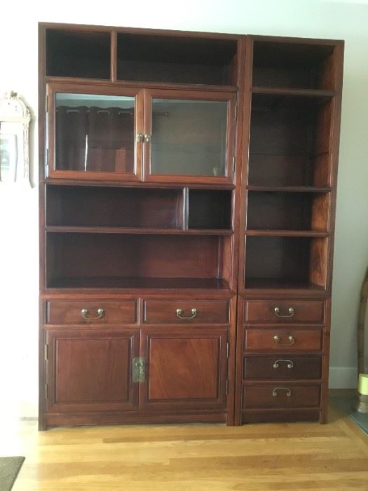 Contemporary 4 piece Rosewood Cabinet - 79.5in tall x 60in wide x 16in deep,