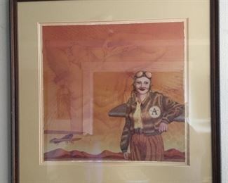 Print - Amelia Earhart? (27.5in x 27.5in)