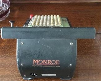 Back of the Monroe 'High Speed Calculator'