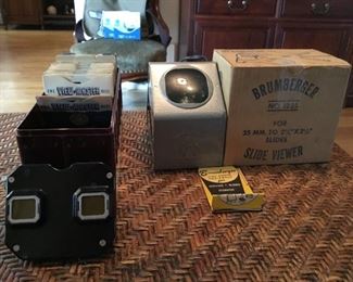 Slide Viewers - Classic Viewmaster with Reels, Brumberger 1225 Slide Viewer.