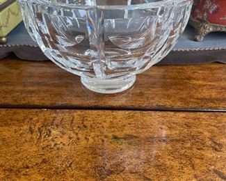 Orrefors Thousand  Windows Crystal Pedestal Bowl By Simon Gate