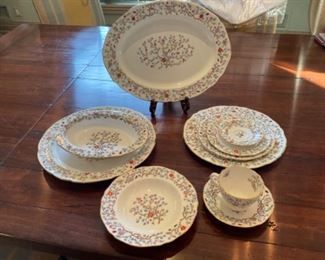 Spode "Shangai" Chinoiserie Bone China Service for 12 (75 piece plus 8 additional pieces)