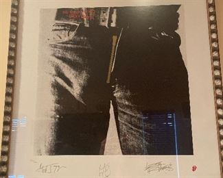 Andy Warhols Signed and numbered sticky fingers print